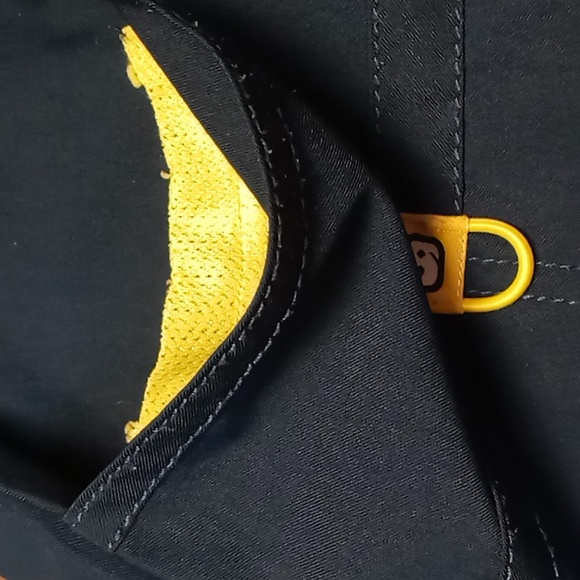 WonderWink Plus Navy w Yellow Accents Scrub Top 4X (28/30) - Picture 5 of 5